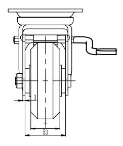 Bánh xe PU xoay khóa Shenpai D100, 25A11-1651