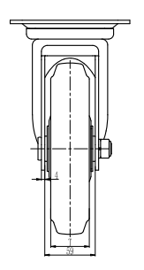 Bánh xe PU xoay Shenpai D200, 25A37-1654