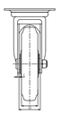 Bánh xe PU xoay Shenpai D200, 25A37-1654