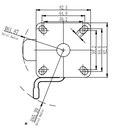 Bánh xe PU xoay khóa Shenpai D75, 25A02-1052