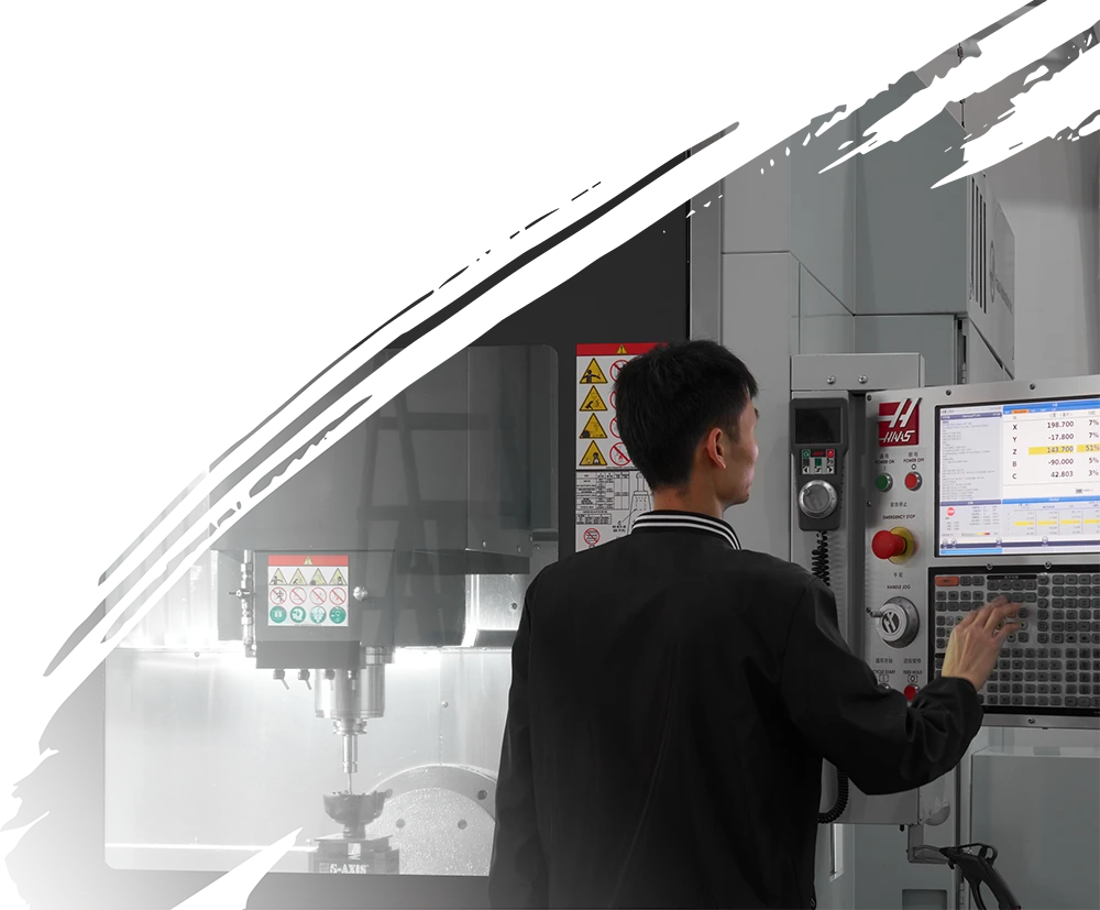 A CNC operator in precision machining