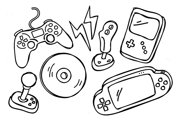 Gaming and Entertainment  in Consumer Electronic industry drawing